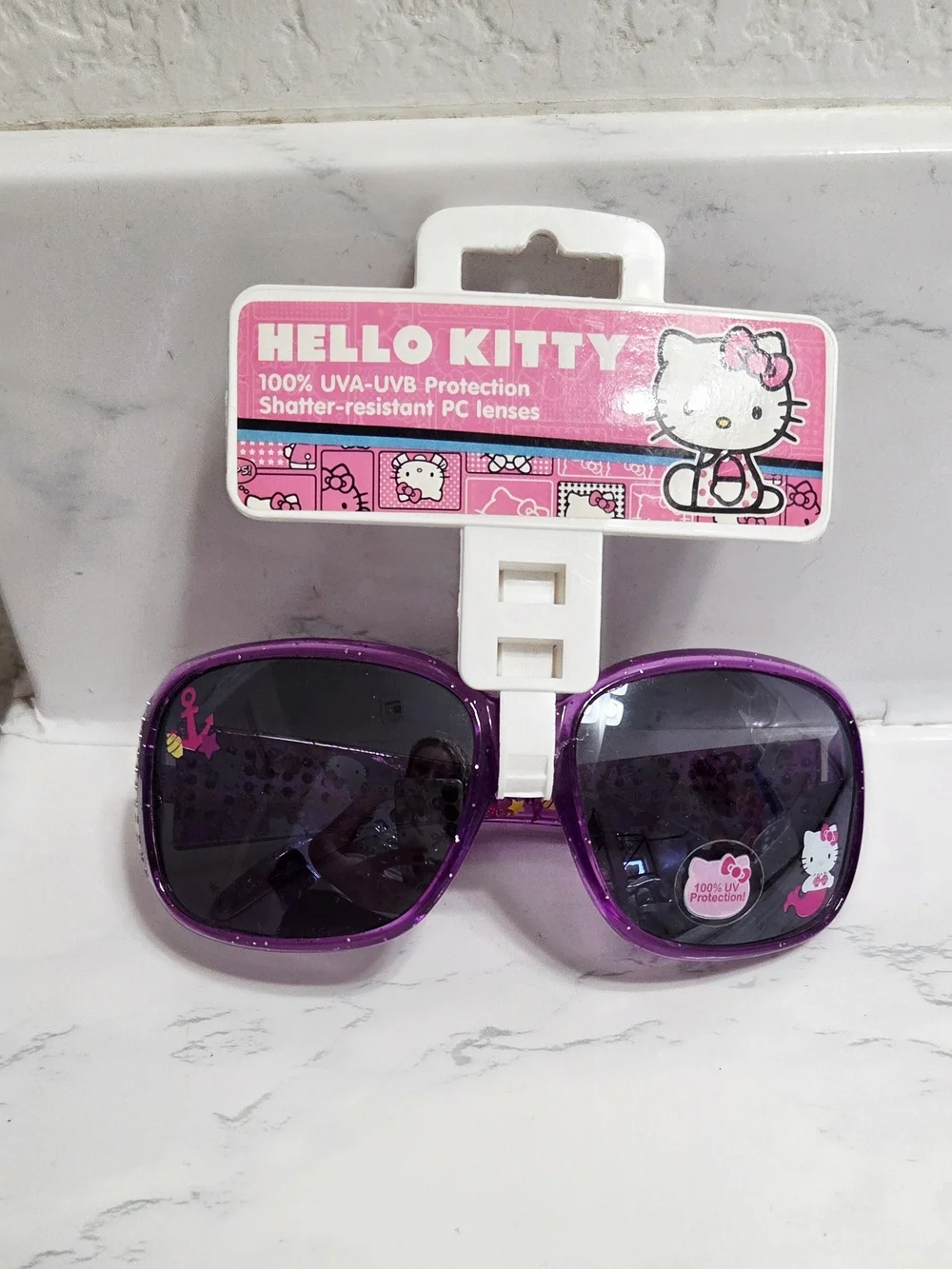 Sanrio Hello Kitty Purple Kids Sunglasses with Character Accents